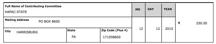 Pro-Obamacare Special Interest Below are three contributions totaling $750 that Jeff Wheeland s campaign accepted from HAPAC, the PAC of the Hospital Association of Pennsylvania: The Hospital