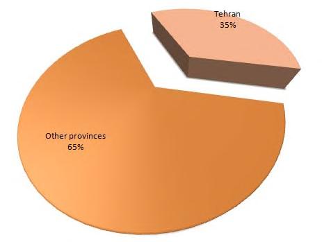 With this explanation, according to the centralized statistics of the human rights defendants in 2013, there are 35% in Tehran and 65% in other cities.