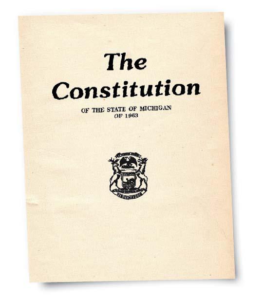 Michigan Constitution of 1963 Article IV Sections 2-6 creates the following guidelines Senate and House apportionment Compact, contiguous,