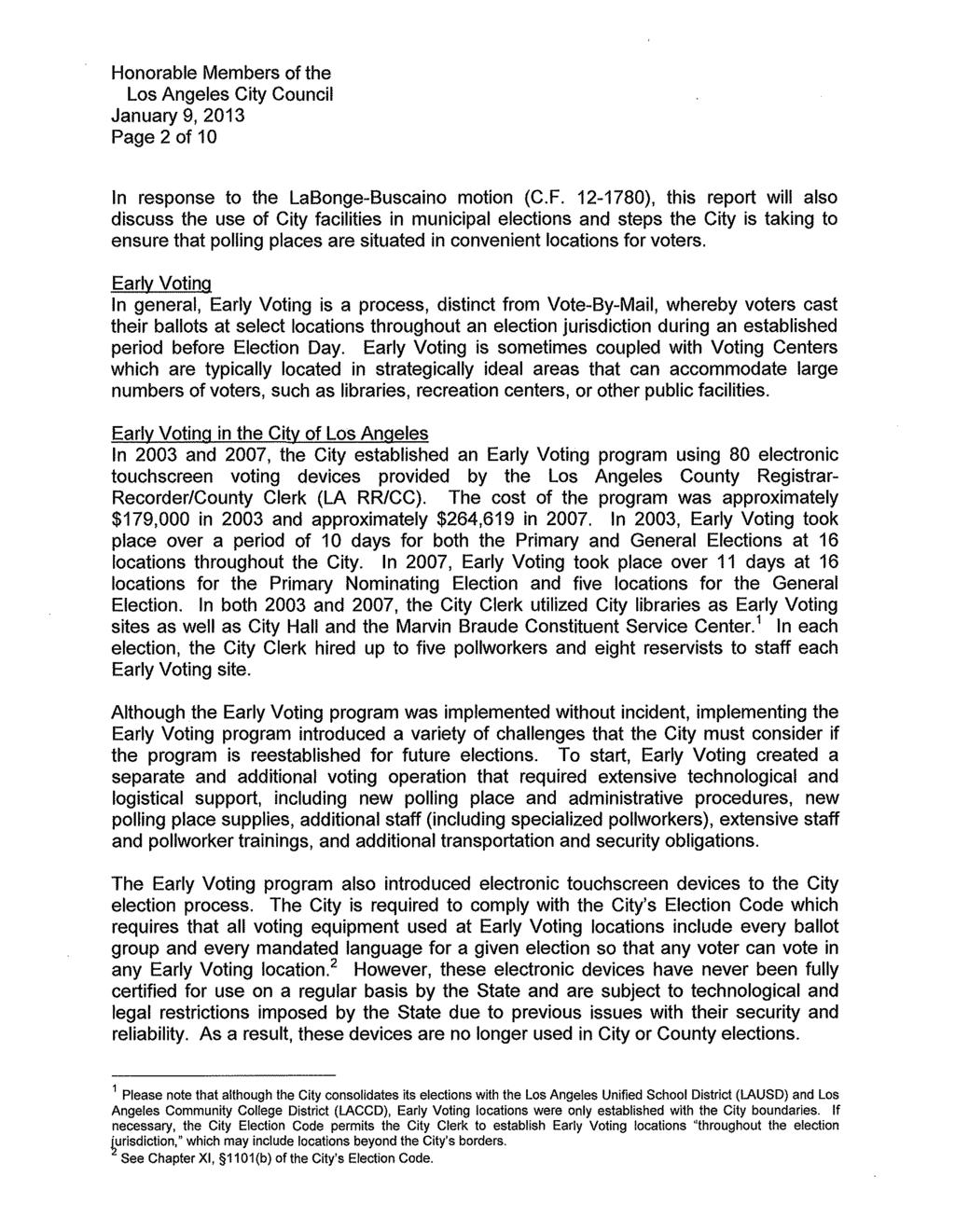 Page 2 of 10 In response to the LaBonge-Buscaino motion (C.F.