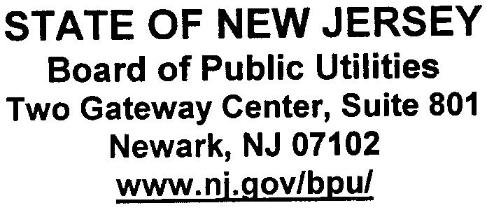 THE BOROUGH OF NORTH PLAINFIELD, COUNTY OF SOMERSET, STATE OF NEW JERSEY ) ) CABLE TELEVISION RENEWAL CERTifiCATE OF APPROVAL DOCKET NO. CE10110853 Dennis C. Linken, Esq.