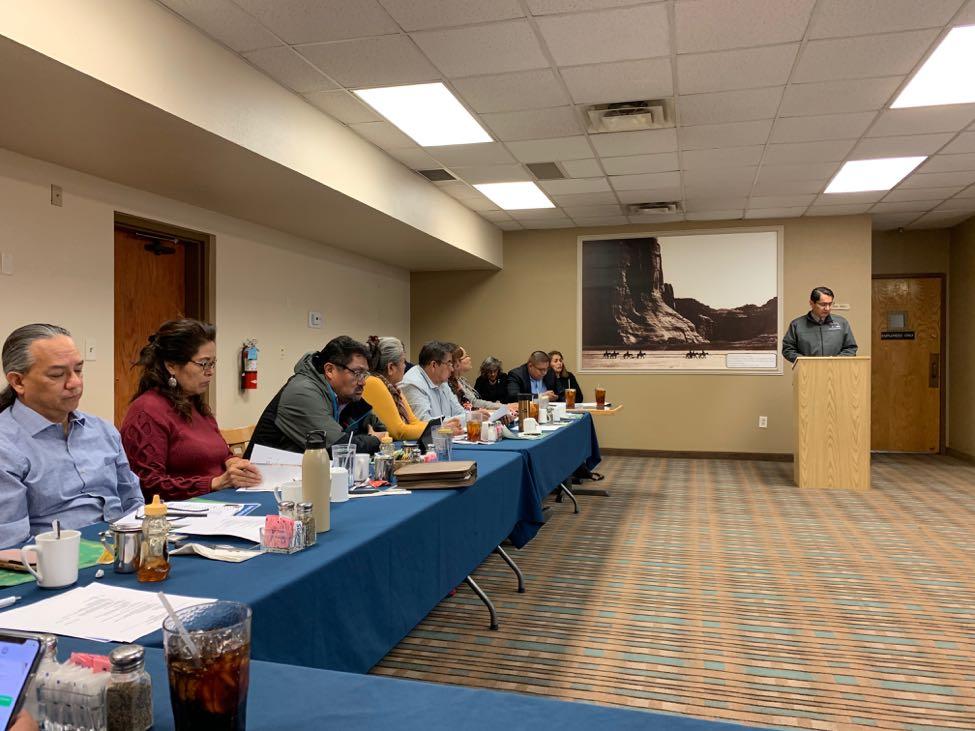 After introductions, Navajo Nation President Jonathan Nez welcomed the delegation and spoke about the need to have an accurate count on Navajo.