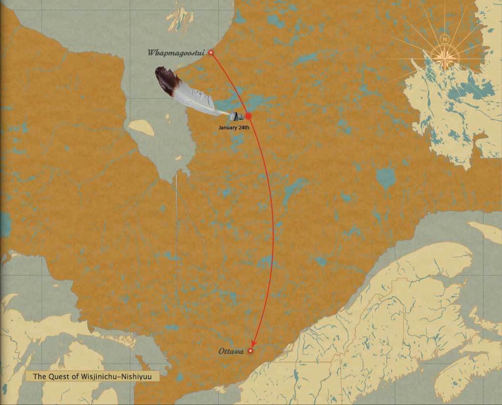 Nishiyuu Walkers 1300 KM Whapmagoostui, Quebec To Ottawa The Cree nation used to go on journeys