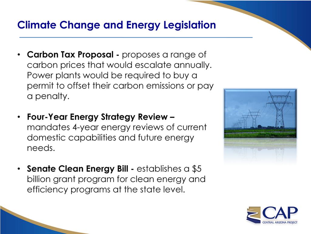 Carbon Tax Proposal: Co-chairmen of the Bicameral Task Force on Climate Change, Sen. Sheldon Whitehouse (D-RI) and Rep.