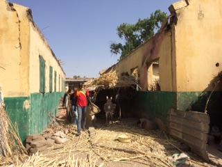 The Boarding School (12.266744 N, 14.470531 E) is equally destroyed and currently occupied by IDP.
