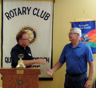 Ø Membership Director Allan inducts our first new member of the Rotary