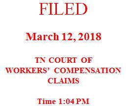 TENNESSEE BUREAU OF WORKERS' COMPENSATION IN THE COURT OF WORKERS' COMPENSATION CLAIMS AT CHATTANOOGA Sheila Owens, ) Docket No. 2017-01-0401 Employee, ) v. ) Sitters, Etc., ) State File No.
