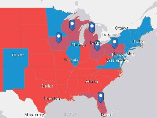 1. USA Level Map 01 The purpose of this map is to show which states changed voting affiliation between 2012 and 2016. 1. Open Mid-Term Election 2018 and save into your organization.