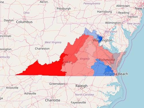 9. Save. Q5 Write an analysis of the voting trends in Virginia by congressional districts. Q6. What districts would you have the most success campaigning to switch to Democrat? To Republican? 6.