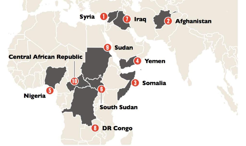 Most dangerous countries for children The nature of modern conflict is changing, and it