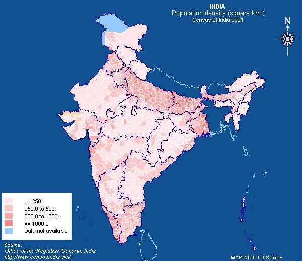 Geography and Population India s population is 1.1 billion people (currently growing at 1.7% per year). Will catch up with China by 2050. Roughly 30% of population is in urban areas. 1/3 <15 years.