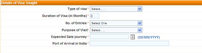 7. For Type of Visa please select Business. 8.