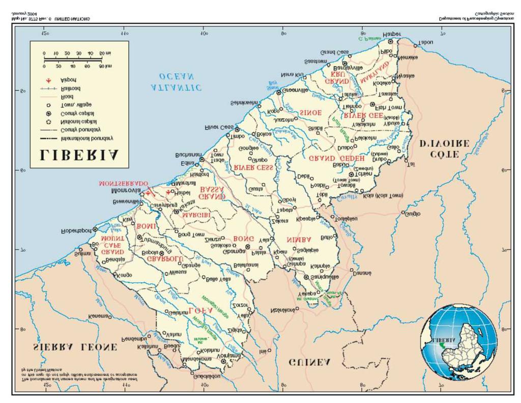 Map of Liberia IPRSP 2006 (http://planipolis.iiep.