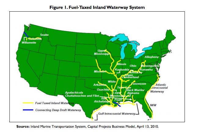 20 Of the approximately 25,000 miles of commercially active inland waterways, about 12,000 miles comprise the Inland Waterway System (IWS).