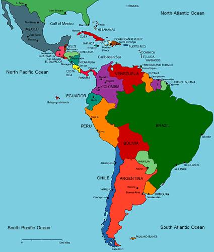 Latin America Latin America is a group of countries and dependencies in the Americas where Romance languages are predominant.