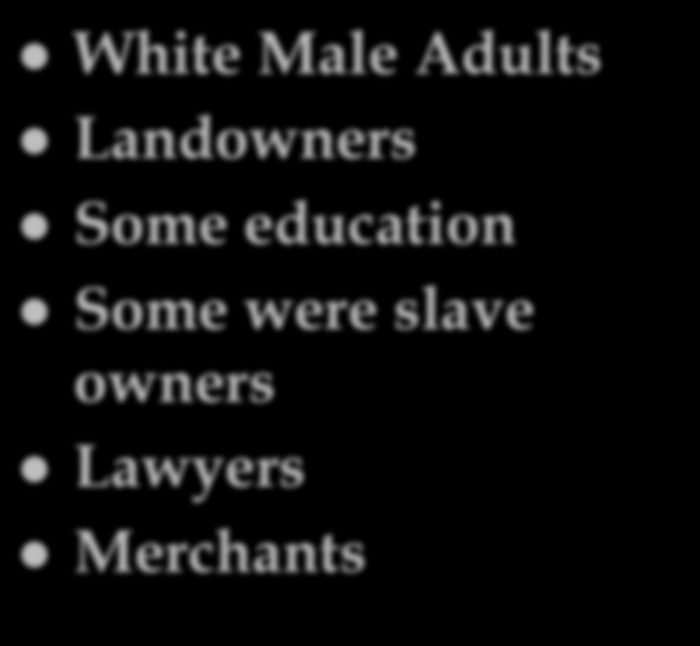 a Framer White Male Adults Landowners Some