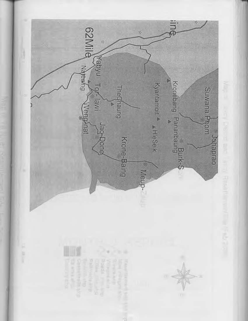 Map of Tavoy District and Tavoy ResettlementSite (Feb,2008) N wi ~E s