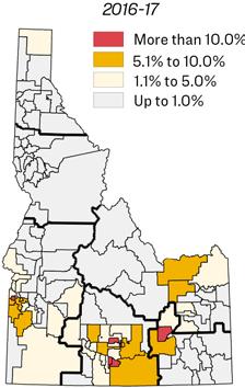 GEOGRAPHIC DISTRIBUTION OF MIGRATORY STUDENTS Migratory students do not attend school only in rural areas.