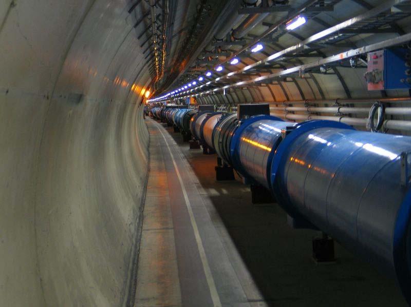 To answer this question: The Large Hadron Collider (LHC) Several thousand billion protons Each with ~ 7000 rest energy ~ the energy of a fly 99.