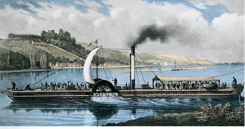 Transportation improved when Robert Fulton invented the steamboat