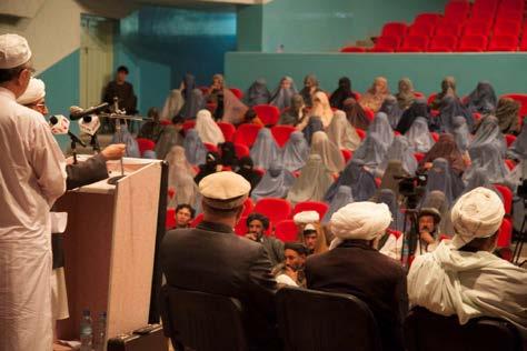 Photos - 2: A view of women participants from the Helmand conference The head of culture and information, Ali Shah Mazlom Yar, the next speaker thanked and Qazi Lodin in conducting the conference
