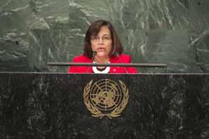 Small Island Nations Urge UN General Assembly to Act to Save their Existence Leaders of low-lying island States threatened with being flooded out of existence by rising seas again took to the podium