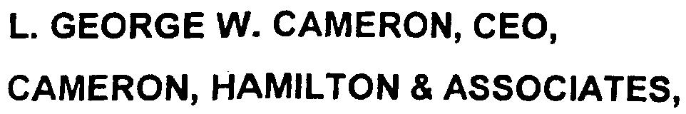 GEORGE W. CAMERON, CEO, CAMERON, HAMILTON & ASSOCIATES, P.A., Petitioner, v. VERIZON NEW JERSEY, INC., Respondent. L. George W. Cameron, petitioner, Q,[Q ~ William D.