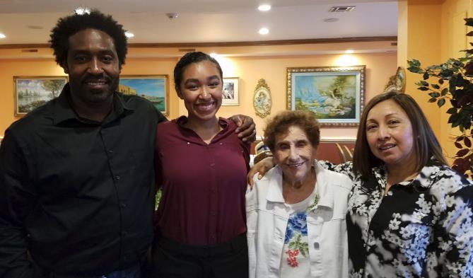 Left: Alexandra with her parents and LWVEN SIA Coordinator, Lorraine Newman. LWVEN held its 2018 Annual Meeting at Per Un Angelo Italian Restaurant in Wantagh, on June 13 th.