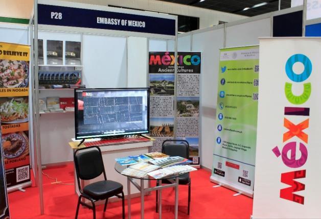 During the expo, the Embassy set up a booth where it showcased its promotional clips on Mexican architecture, presented tourism investment