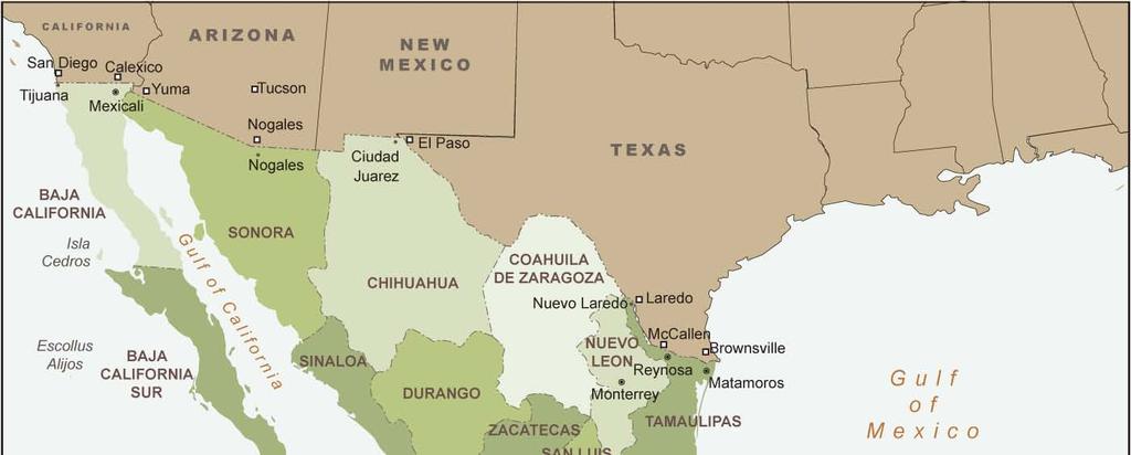 Figure 1 Map of Mexico,