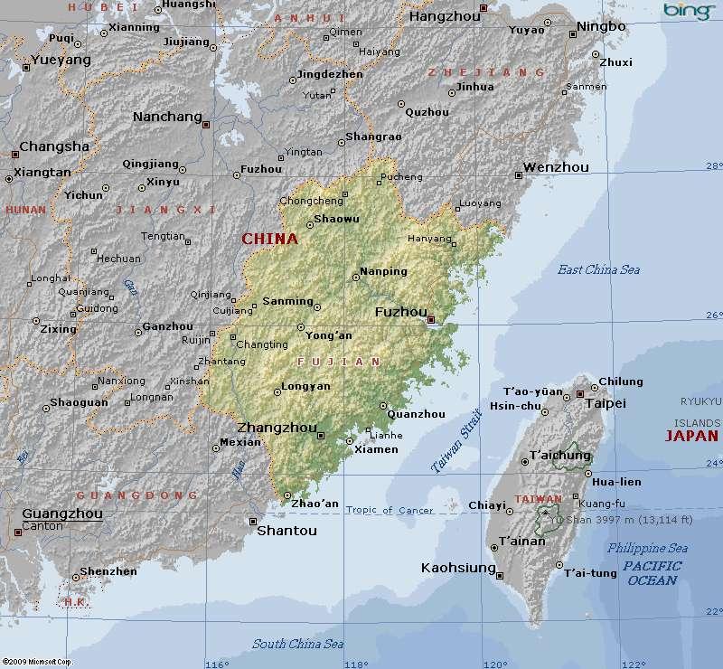 APPENDIX 1 MAP OF TAIWAN, FUJIAN PROVINCE AND MAIN CITIES IN EZWCTS Source: