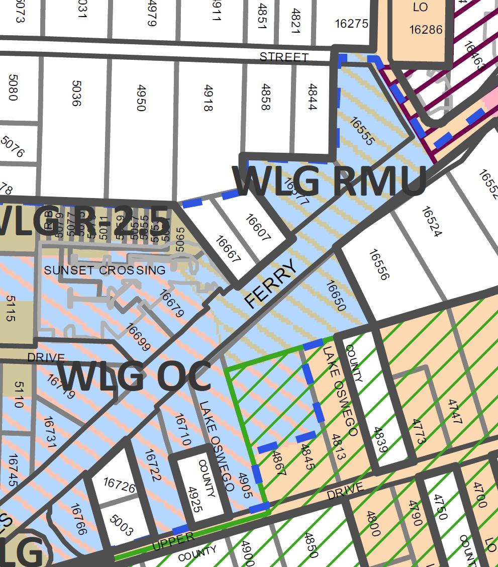 ATTACHMENT C Ordinance 2755 AN 17-0007 Proposed Zone Change The following amendment shall be made to the Lake Oswego Zoning Map, for the referenced properties: 16607 and 16667 Boones Ferry Road, the