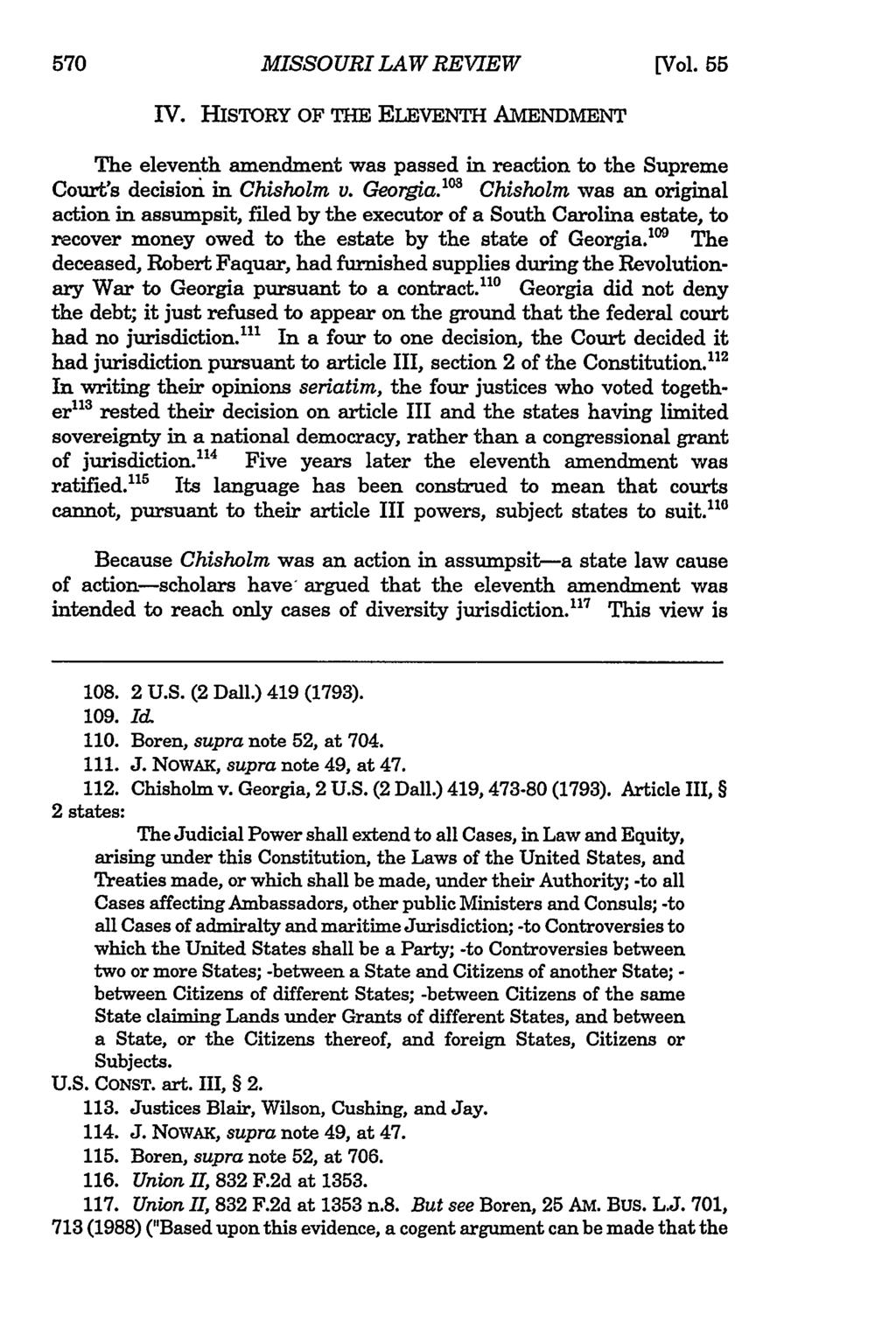 Missouri Law Review, Vol. 55, Iss. 2 [1990], Art. 4 MISSOURI LAW REVIEW [Vol. 55 IV.
