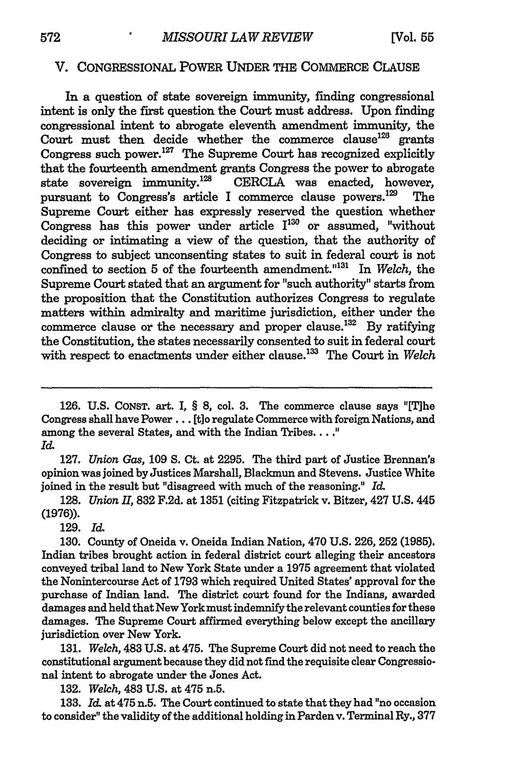 572 Missouri Law Review, Vol. 55, Iss. 2 [1990], Art. 4 MISSOURI LAW REVIEW [Vol. 55 V.