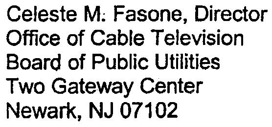 Television Board of Public Utilities Two Gateway Center Newark, NJ