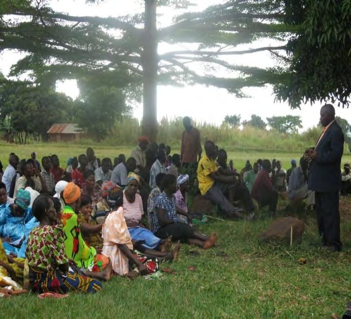 BUNYORO LEADERS ASK AFIEGO FOR TRAINING IN PROPERTY RIGHTS After receiving news that their subcounties could host the oil pipelines, the sub-county leadership of Buhimba and Kizirafumbi requested