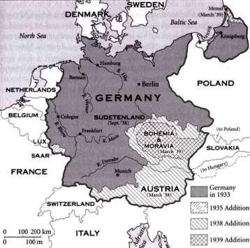 League of Nations split over use of force Hitler repeatedly broke Treaty of Versailles France had right to use force, would not go to war without support of United Kingdom Chamberlain s (UK) policy