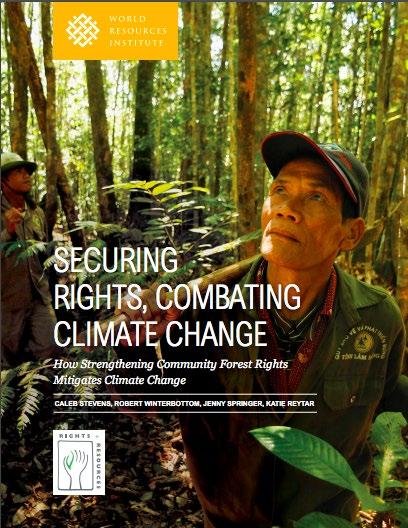 Example: Land tenure rights and carbon sequestration Research focusing on relation between land tenure and forest rights for indigenous peoples and local communities in 14 forests-rich countries Key
