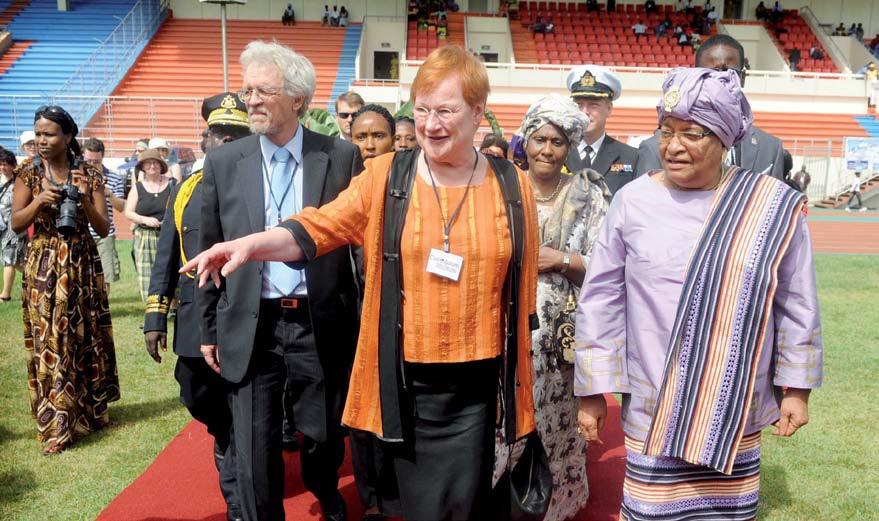 The International Colloquium of Women Leaders was convened in Monrovia 7 8 March 2009 by President Ellen Johnson Sirleaf of Liberia and President Tarja Halonen of Finland.