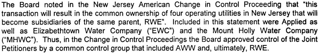 A. D. Subsequently, R\NE Aktiengesellschaft ("RWE" acquired all of the companies which were the subject of these c:hange in control proceedings.