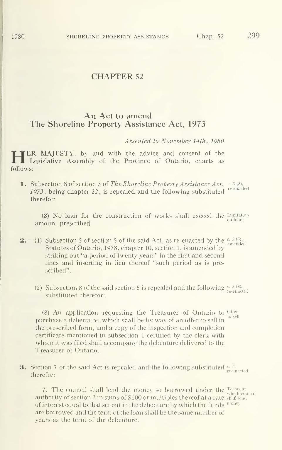 1980 SHORELINE PROPERTY ASSISTANCE Chap.