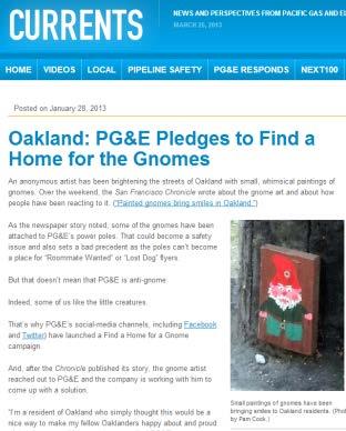 25 Quantitative RESULTS Gnomes 51 likes, 41 comments and 12 shares 45 retweets of PG&E s messages Multiple