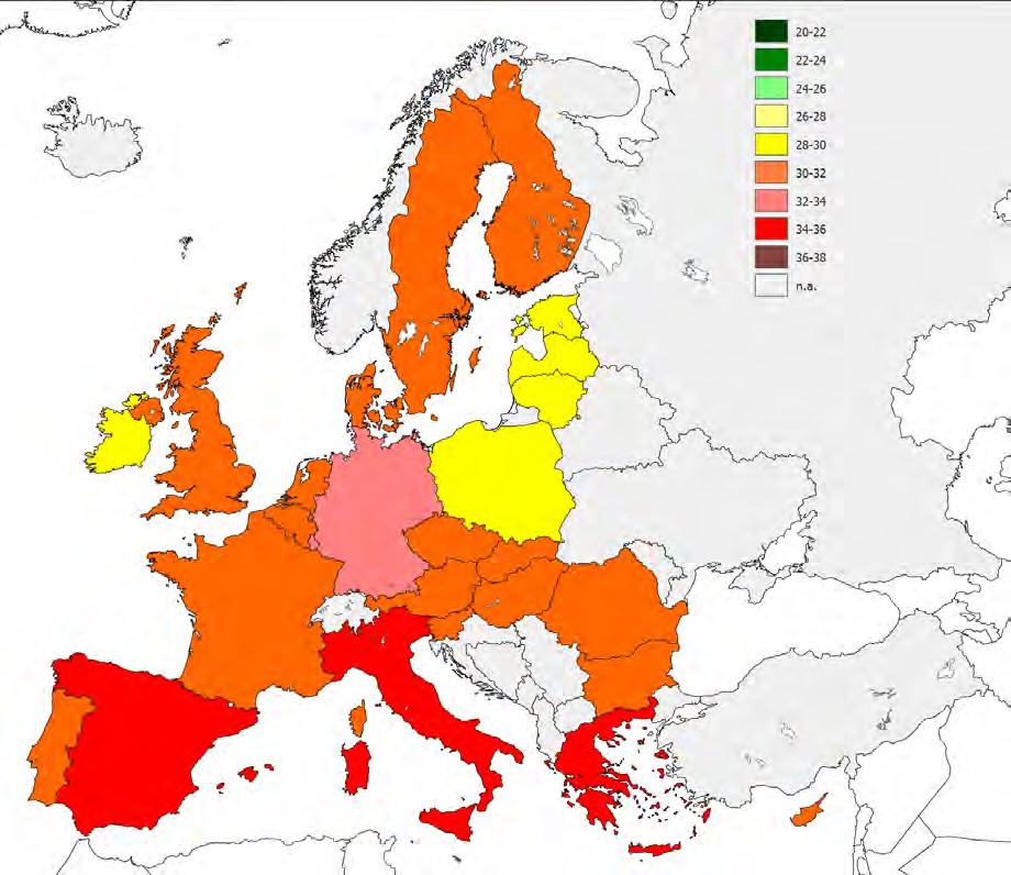 Mapping youth transitions in Europe Figure 2: Age at which 50% of young people become parents Source: Eurofound calculation based on EU-SILC data The analysis of the 2011 EU-SILC data confirms this