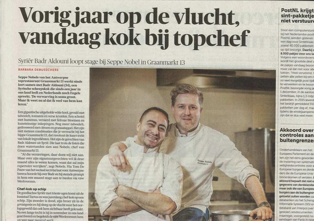 Annex 2: Newspaper article Article in Belgian newspaper De Morgen about a Syrian