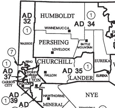 Legislative Redistricting 437 NEVADA ASSEMBLY AS REAPPORTIONED BY THE 1991 SESSION (continued)