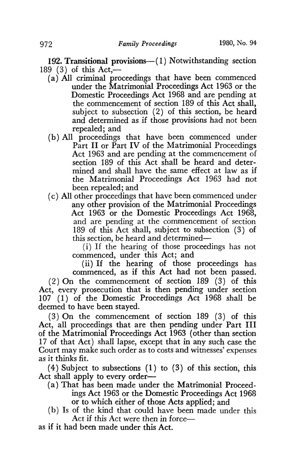 972 Family Proceedings 1980, No. 94 192.