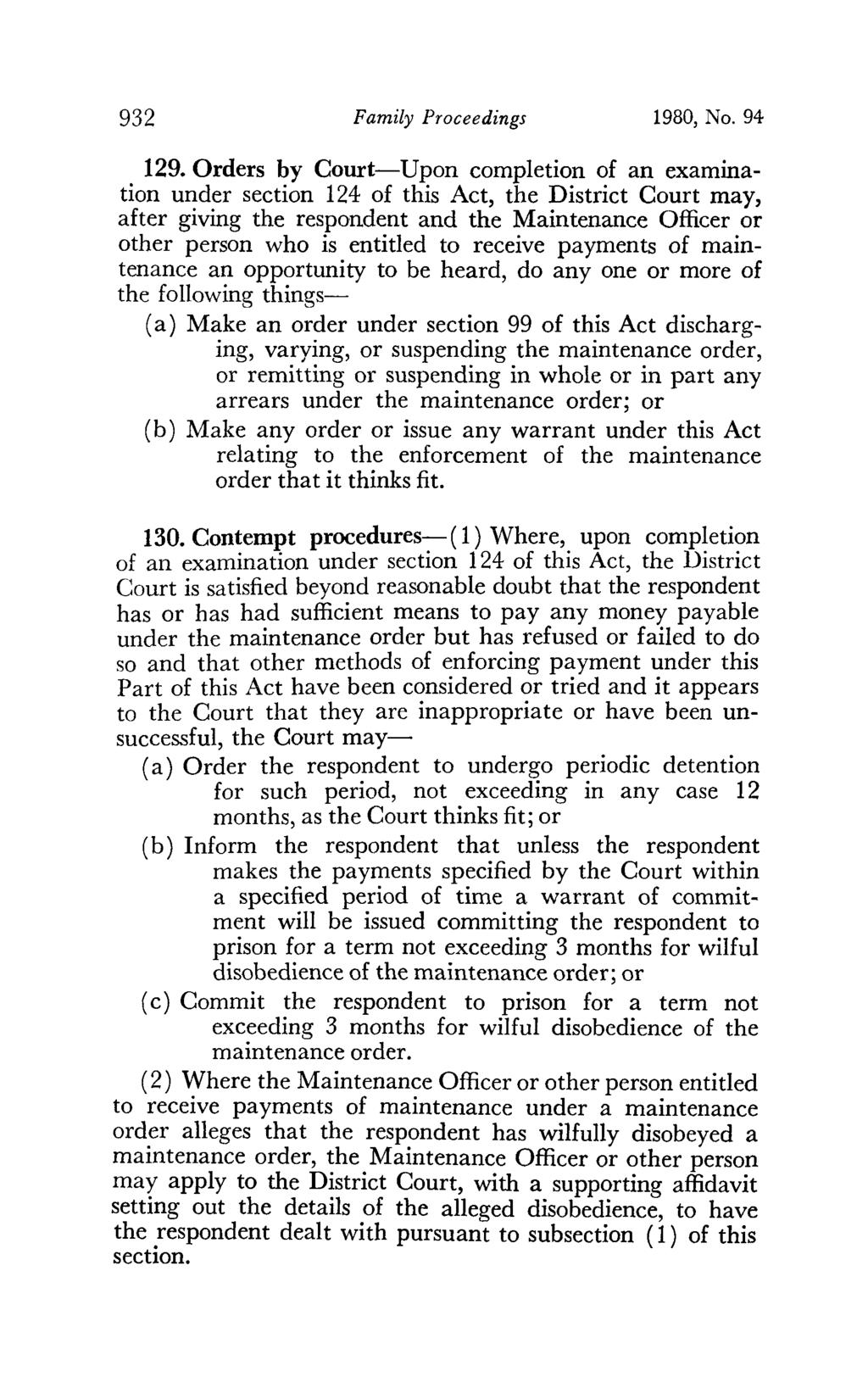 932 Family Proceedings 1980, No. 94 129.