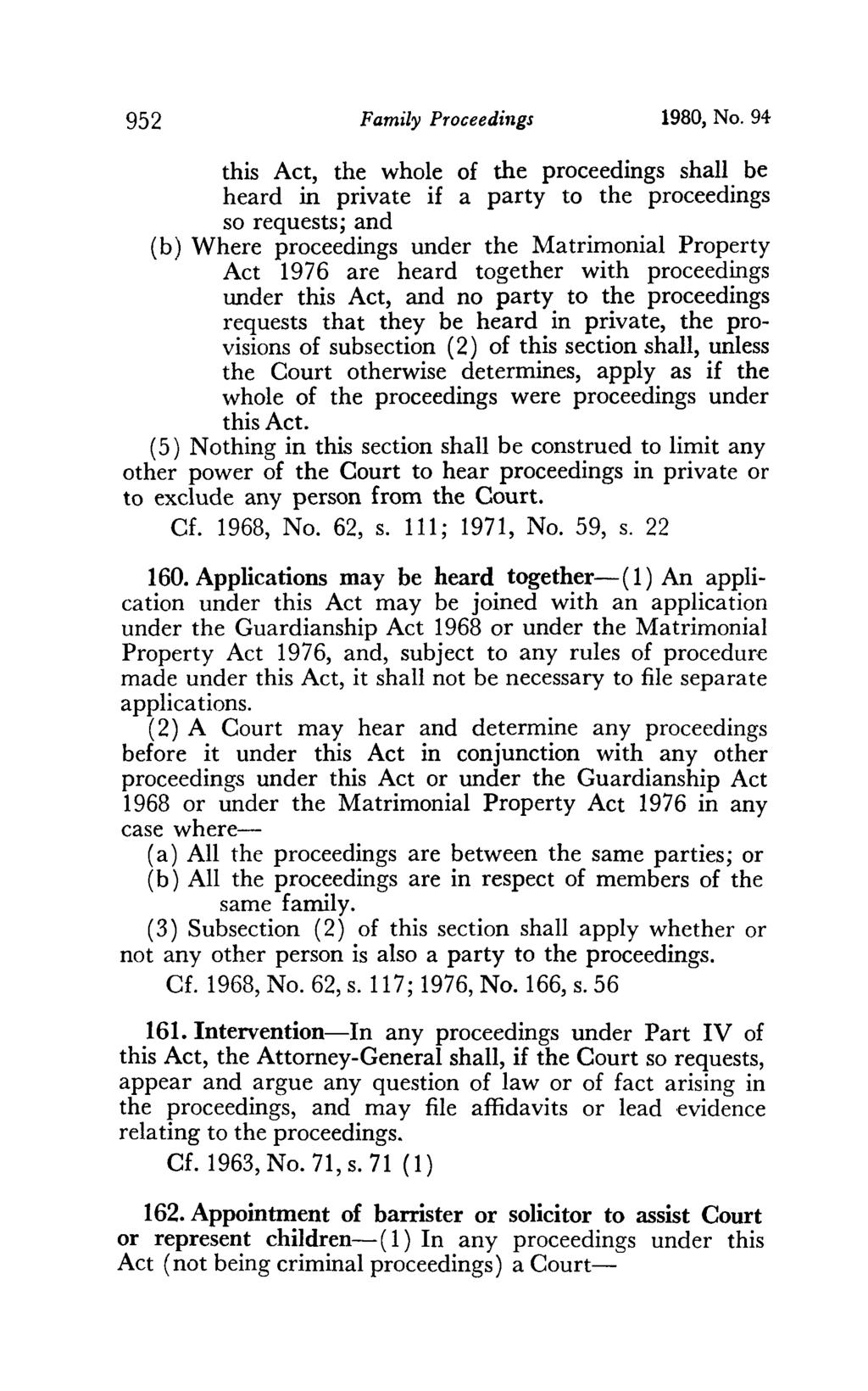 952 Family Proceedings 1980, No.