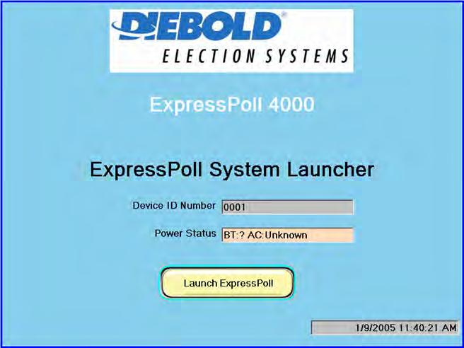 TROUBLESHOOTING The Express Poll is already programmed for the polling place.