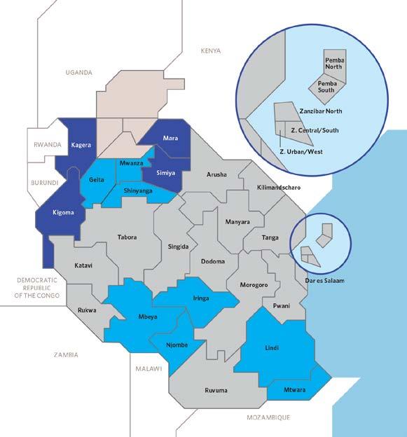 Strengthening CR systems in Tanzania Started in 2012 and currently covers 9 regions; 58 district councils, 1214 wards, 1859 health facilities Five pillars of the new system 2012 and onwards